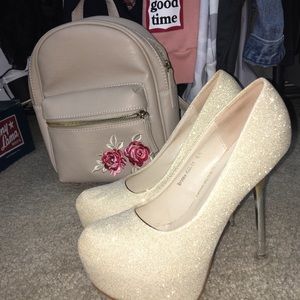 Gold boutique heels
